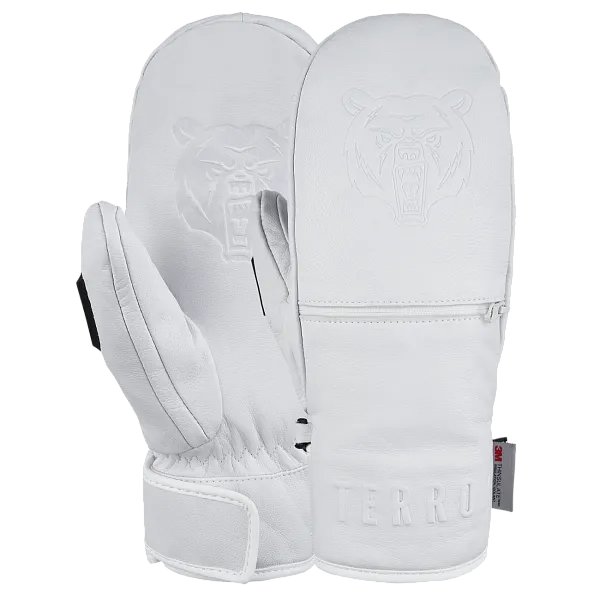 Варежки LEATHER White